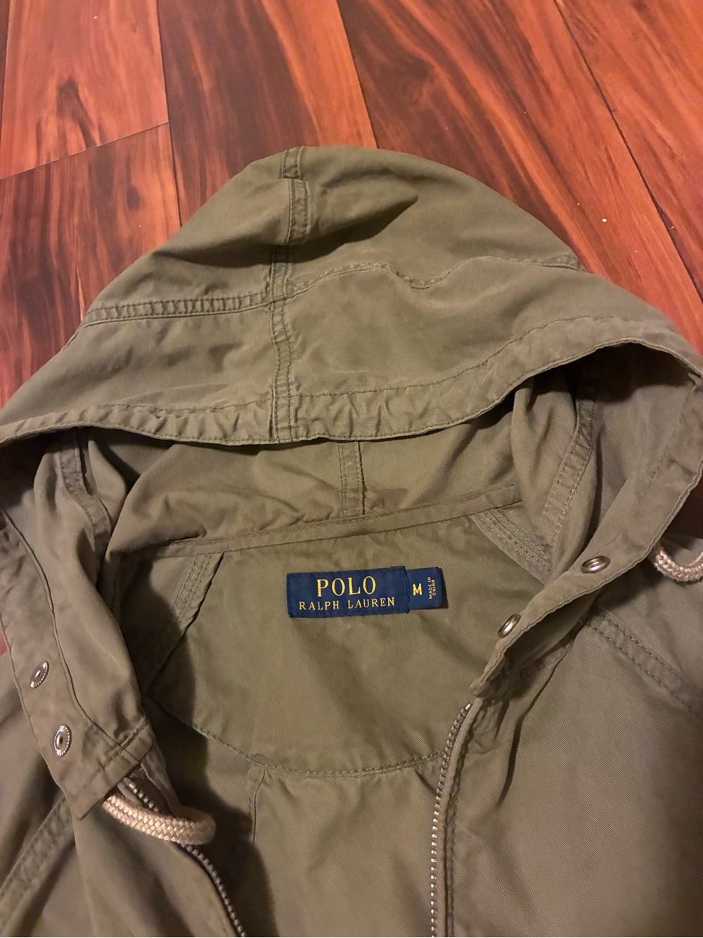 Polo by Ralph Lauren Olive Green Military Hooded Jacket - Picture 3 of 4